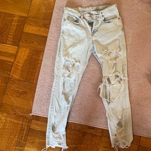Light wash ripped jeans